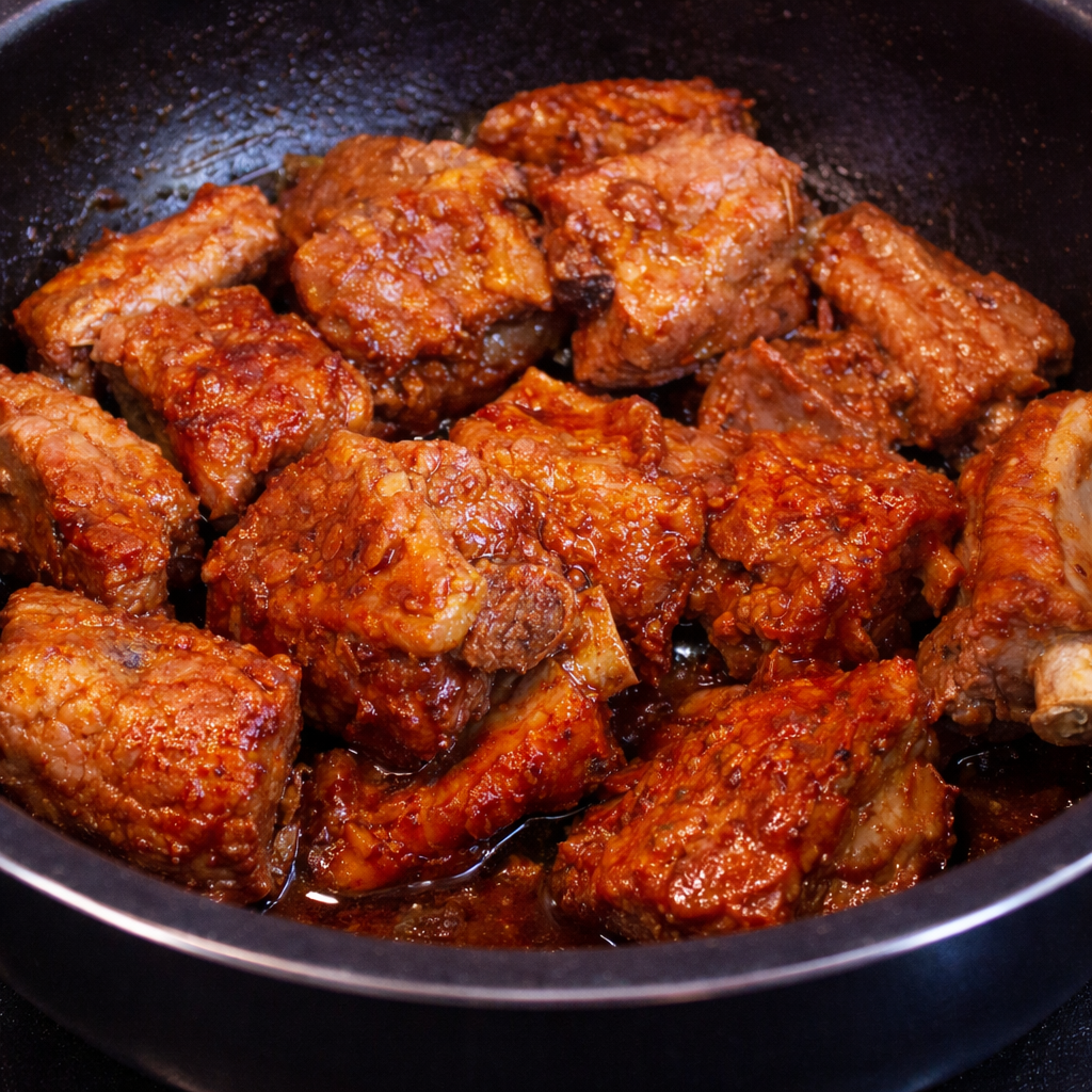 Costelinha tradicional servida como inspiração para o menu especial