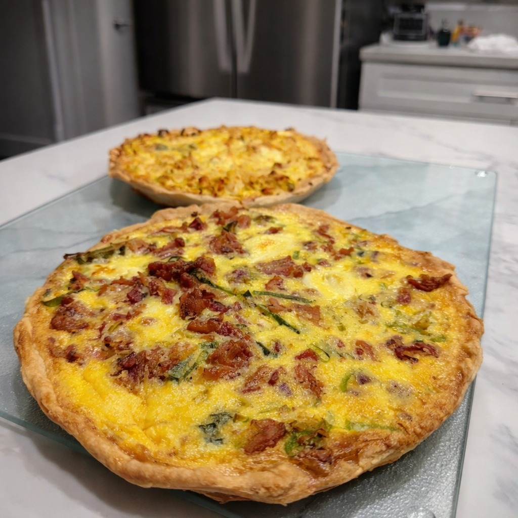 Quiche de Alho-Poró com Bacon